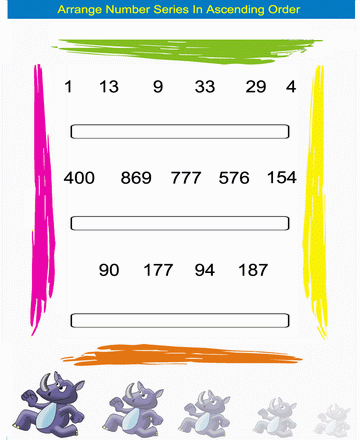 Ascending Order 3 Sheet