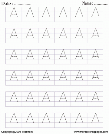 Block Letter Dot To Dots A Sheet