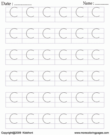 Block Letter Dot To Dots C Sheet