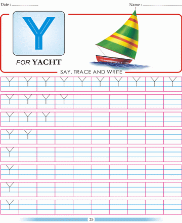 Block Letter Y Sheet