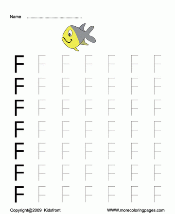Capital Letter Dot To Dots F Sheet