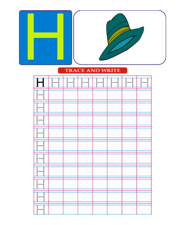 Capital Letter H Sheet