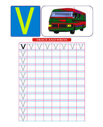 Capital Letter V Sheet