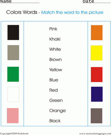 Colors Picture Sheet