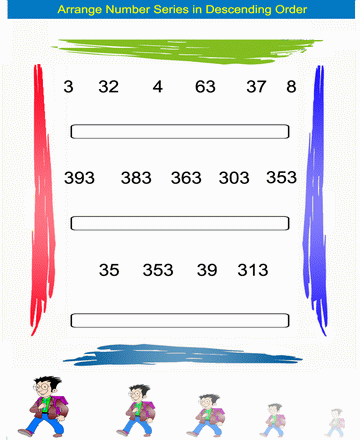 Descending Order 30 Sheet