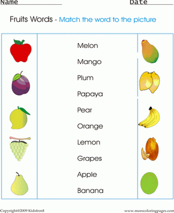 Fruits Sheet