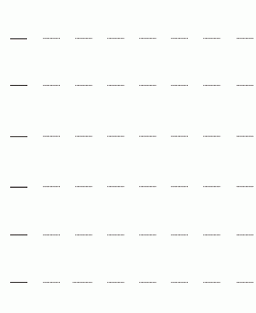 Horizontal Line Dot To Dots Sheet