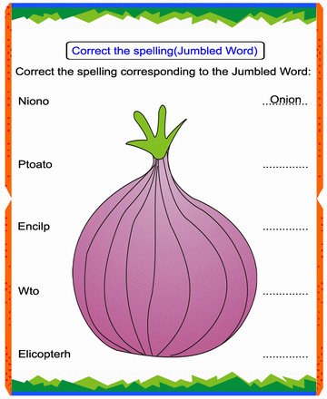 Jumbled Words 41 Sheet