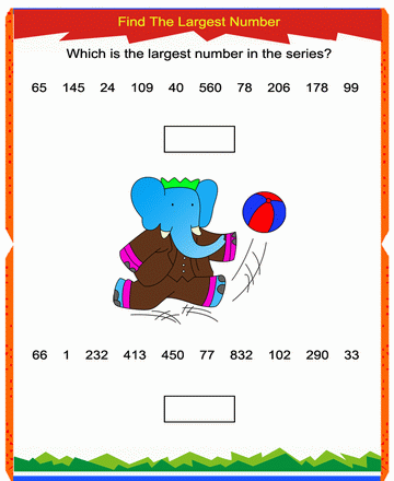 Largest Number 4 Sheet