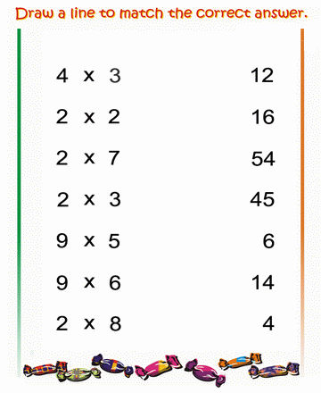 Matching Number 4 Sheet