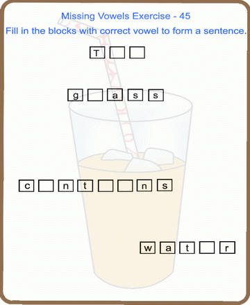 Missing Vowels 45 Sheet