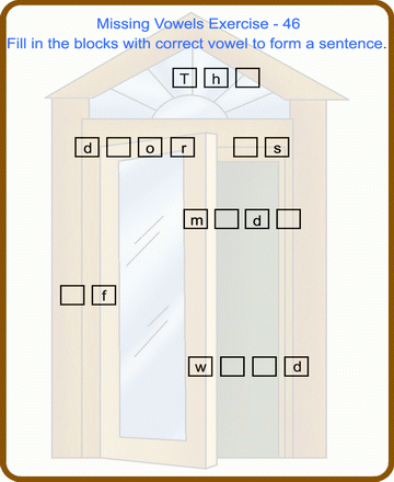 Missing Vowels 46 Sheet