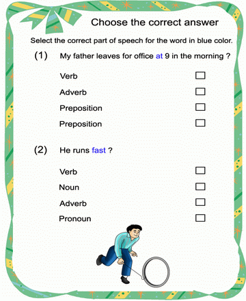 Part Of Speech 7 Sheet