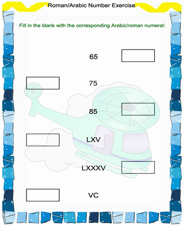 Roman Numbers 32 Sheet