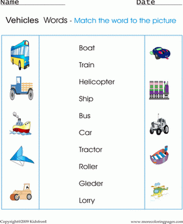 Vehicles Sheet
