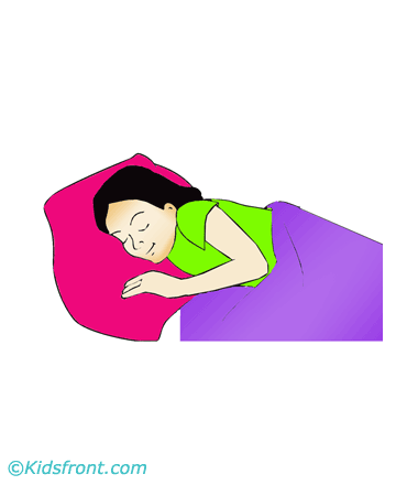 Girl Sleeping Coloring Pages