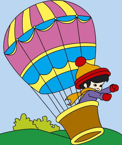 Hot Air Balloon Coloring Pages