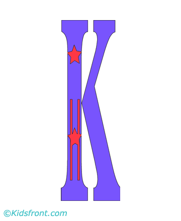 K-star Alphabet Coloring Pages