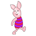 Running Piglet Coloring Pages