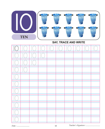 Digit And Number 10 Sheet