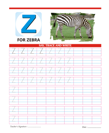 Capital Letter Z Sheet