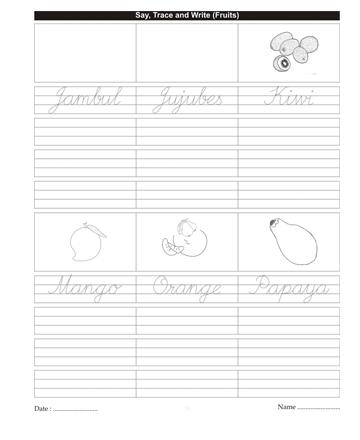 Cursive Writing Book 74 Sheet