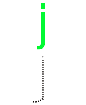 Small Alphabet J Sheet