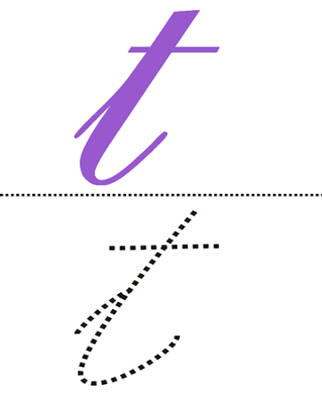 Cursive Alphabet T Sheet