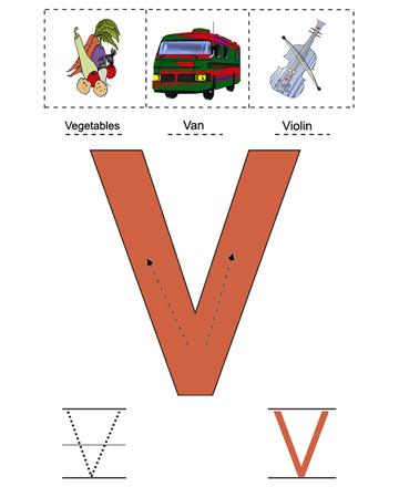 Letter V Sheet