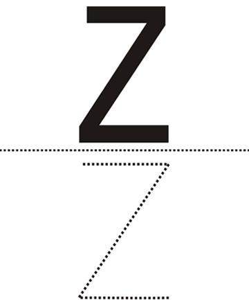 Small Alphabet Z Sheet